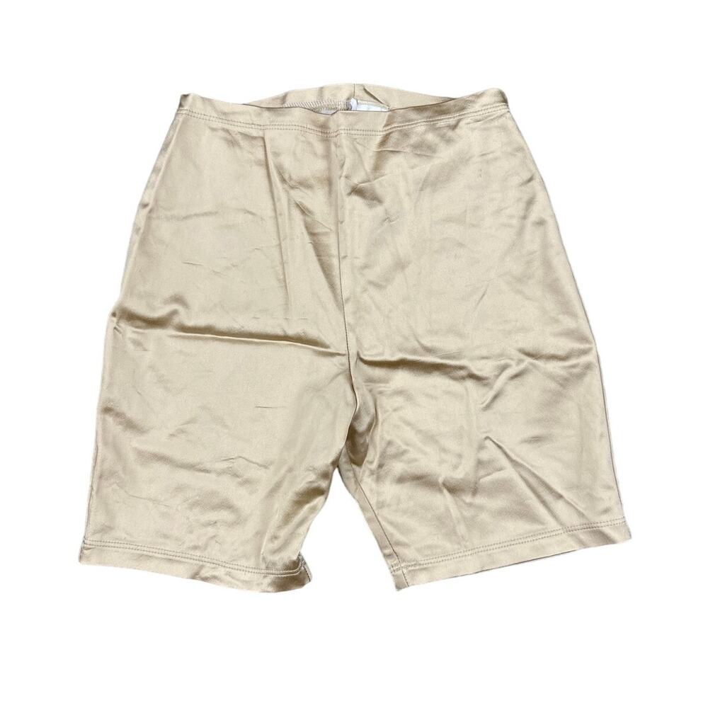 Are You Am I - Shiny Metallic Bike Shorts in Gold